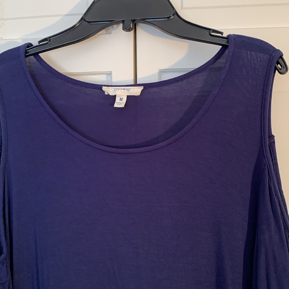 Freeway Women's Cold Shoulder Mini Dress - Navy Blue EUC - Picture 4 of 8